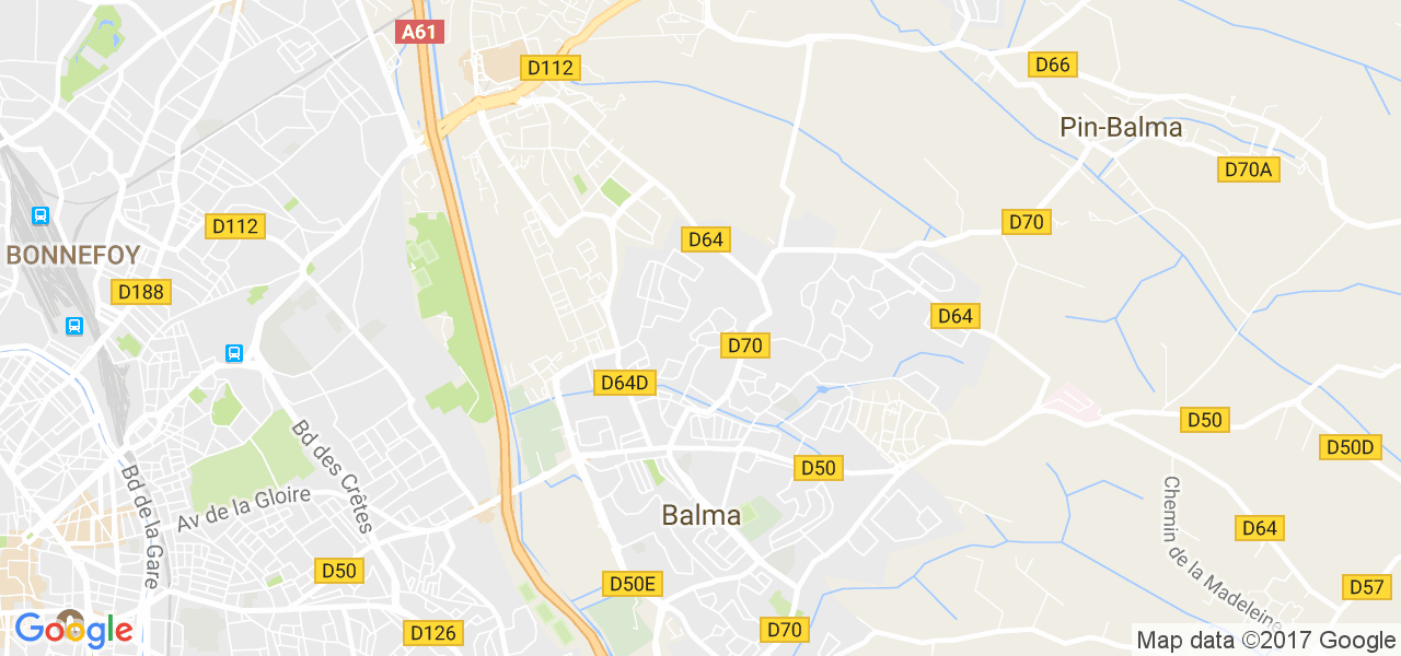 map de la ville de Balma