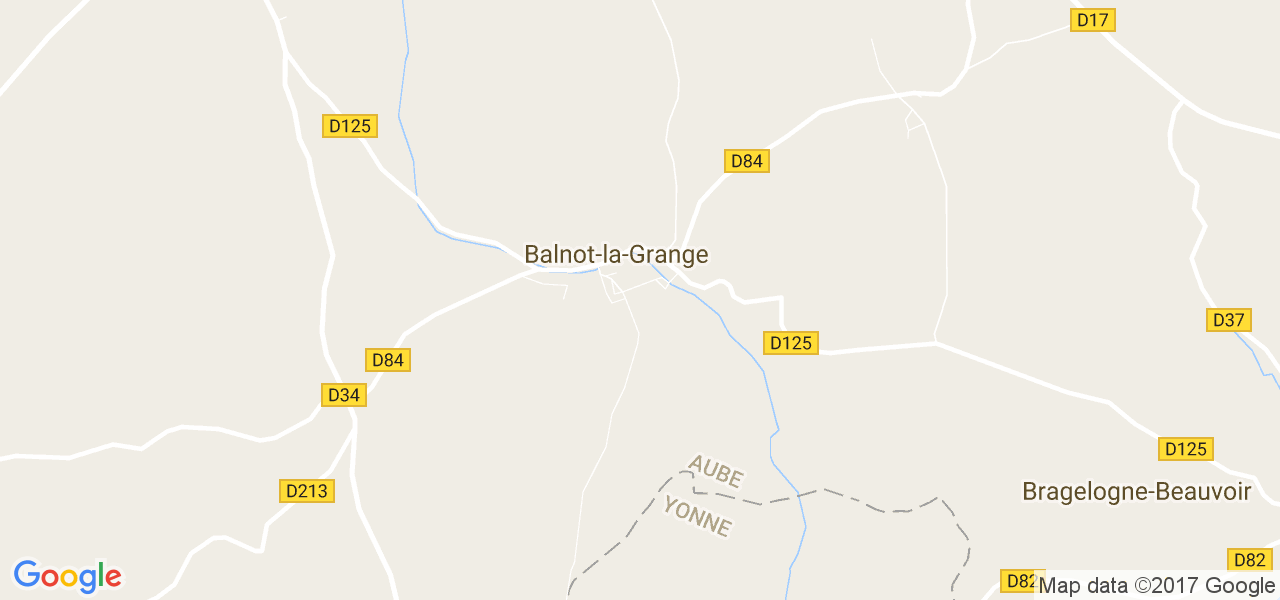 map de la ville de Balnot-la-Grange