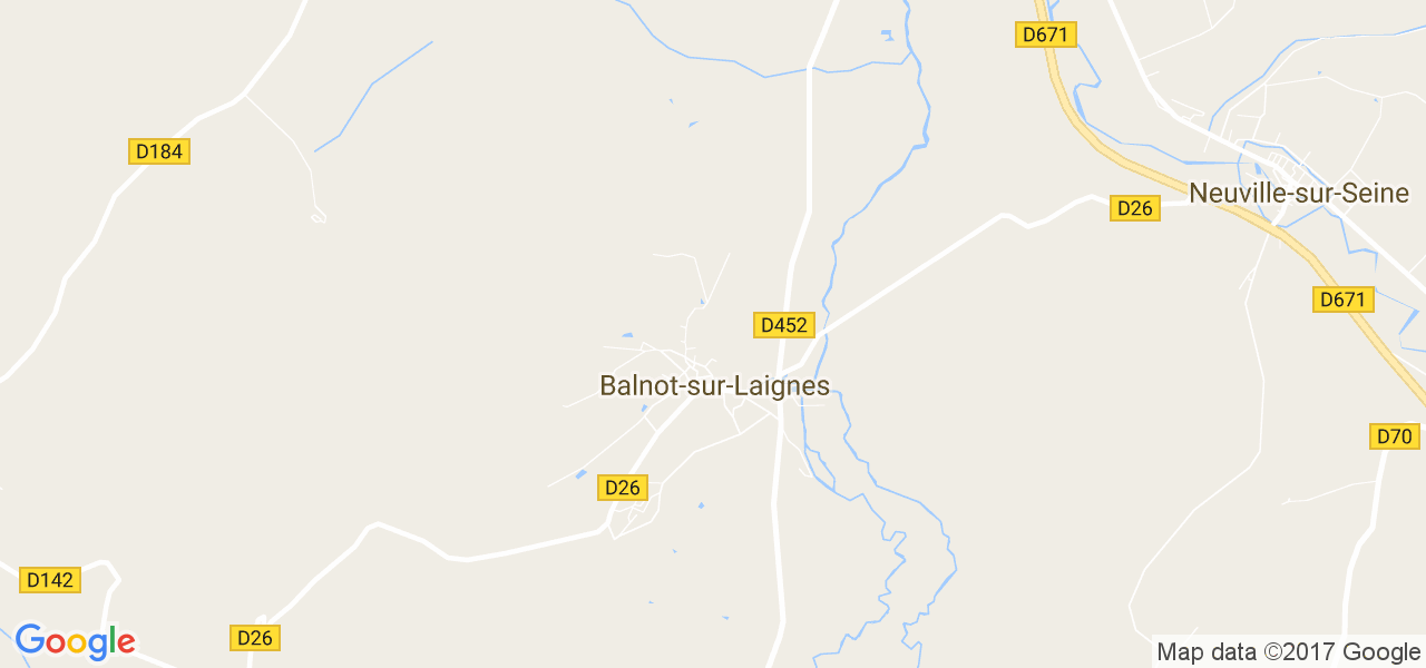 map de la ville de Balnot-sur-Laignes