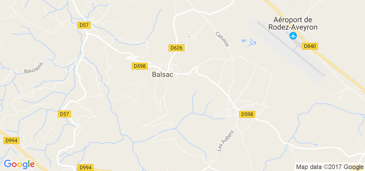 map de la ville de Balsac