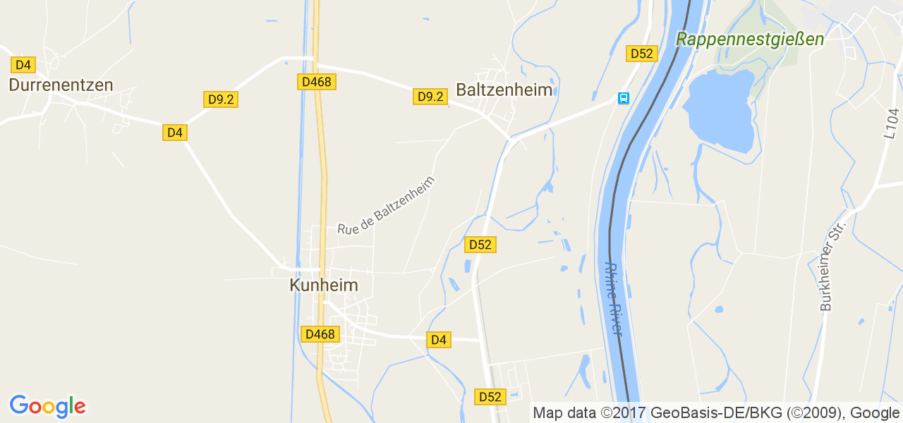 map de la ville de Baltzenheim