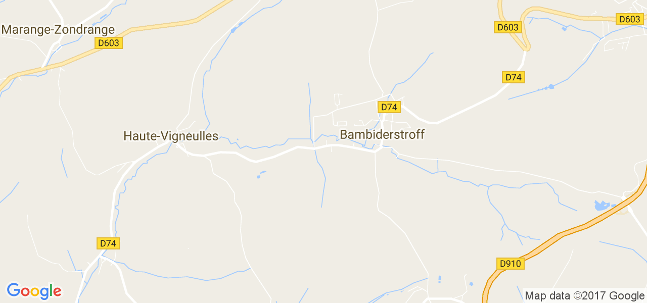 map de la ville de Bambiderstroff