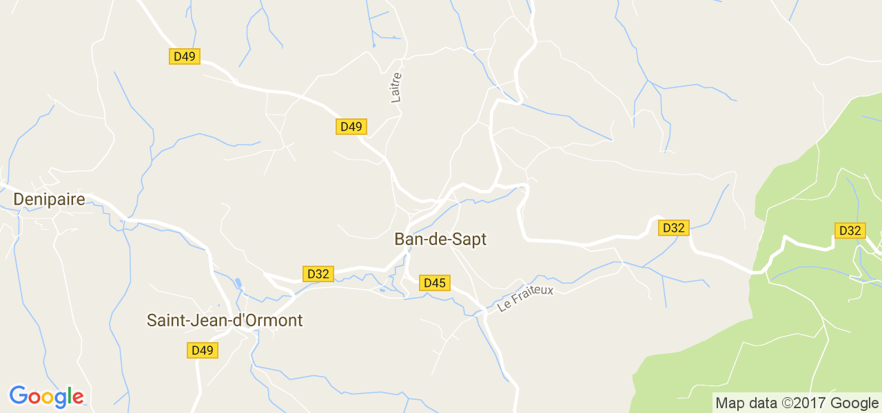 map de la ville de Ban-de-Sapt