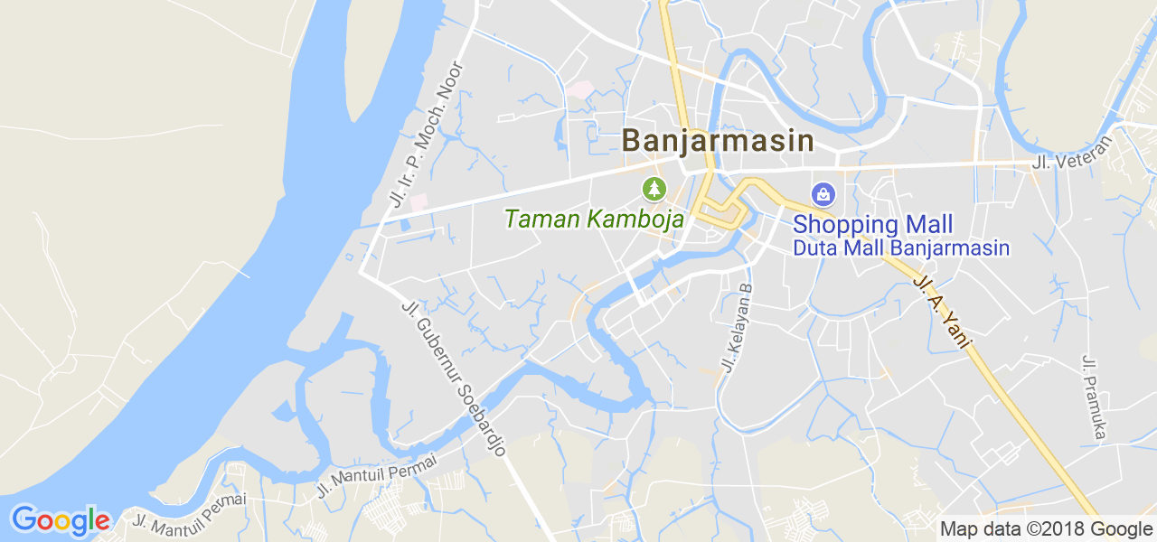 map de la ville de Bandjarmasin