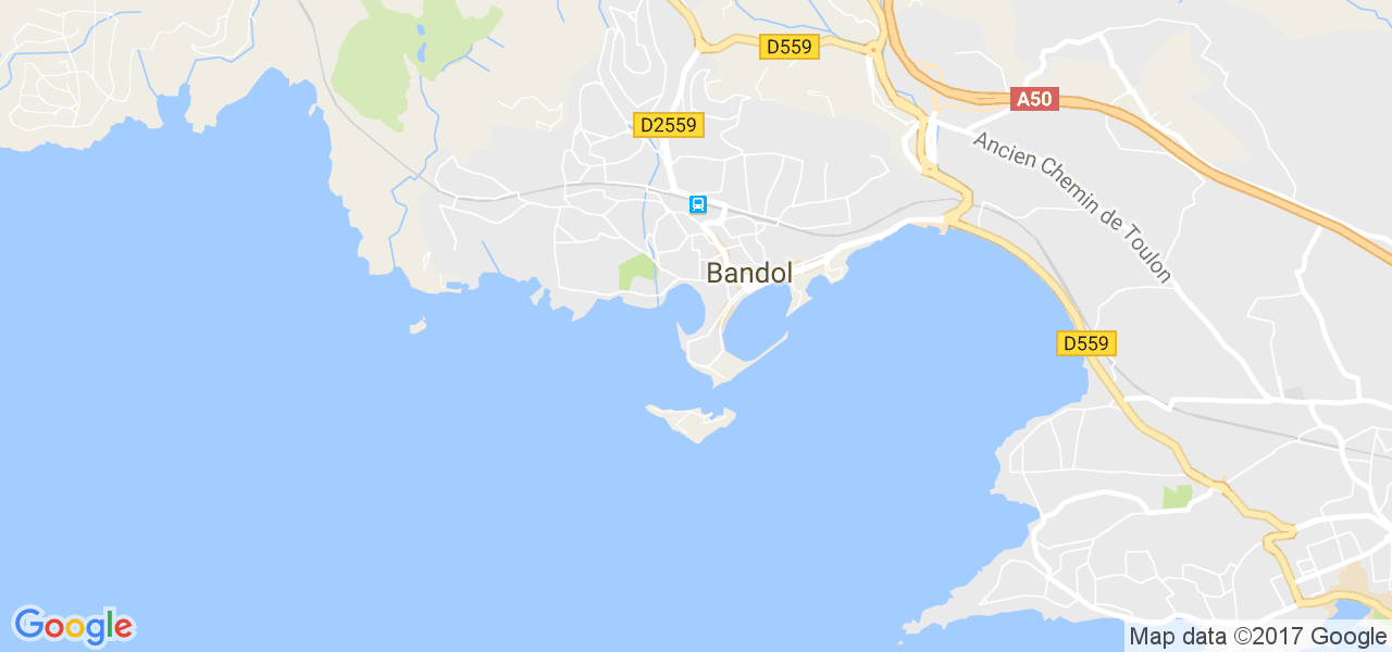 map de la ville de Bandol