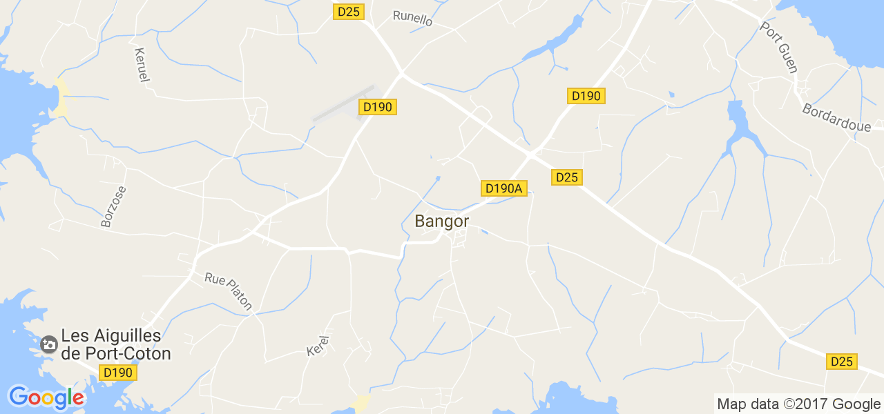 map de la ville de Bangor