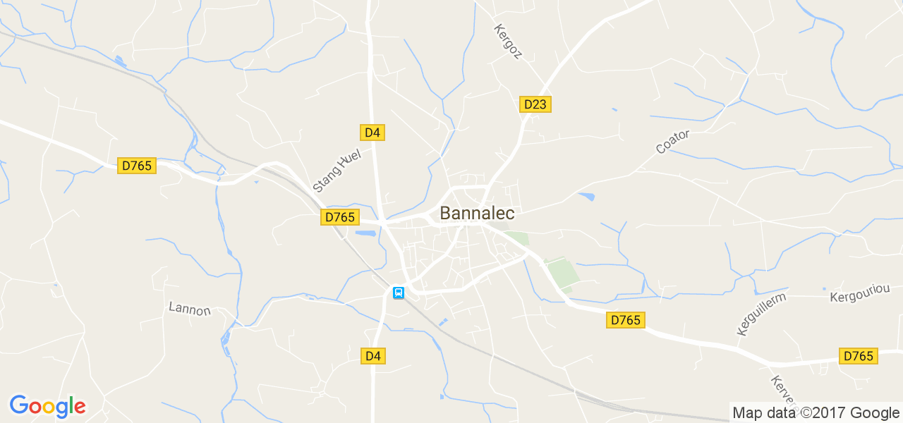 map de la ville de Bannalec