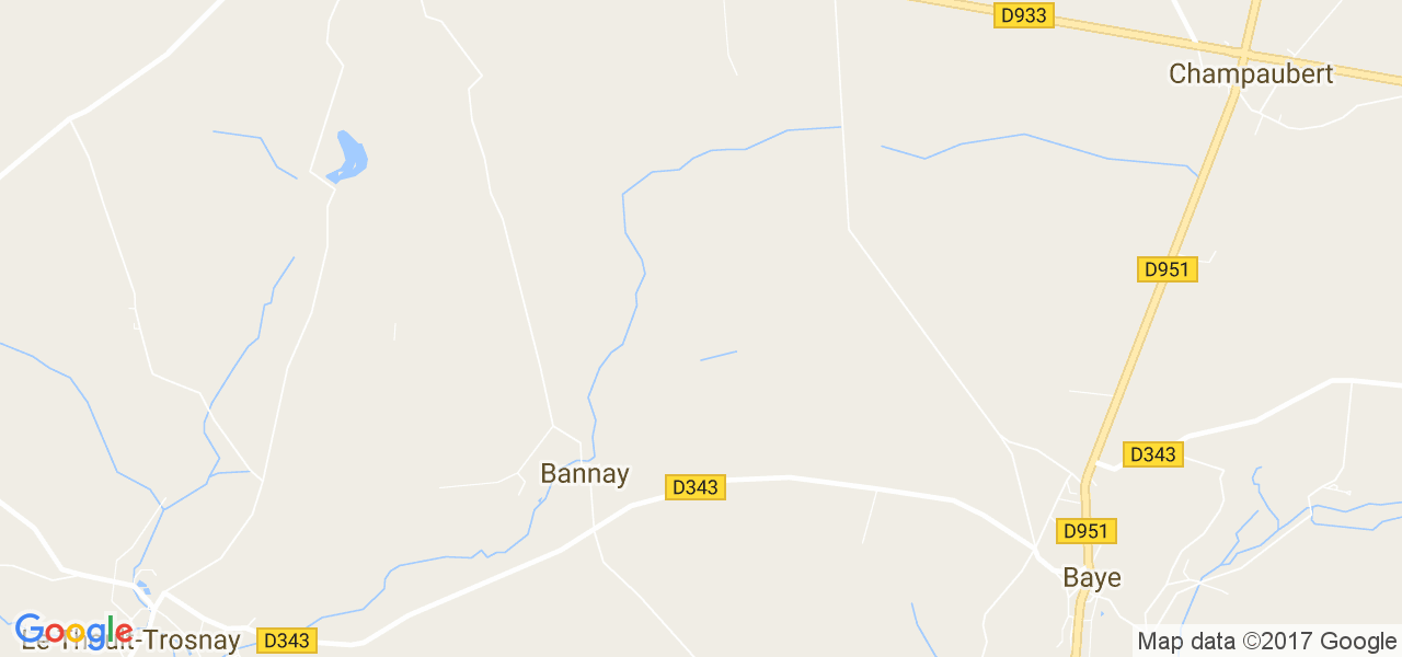 map de la ville de Bannay