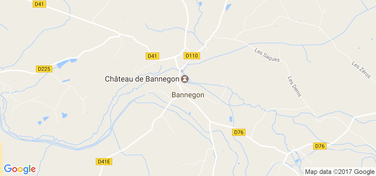 map de la ville de Bannegon