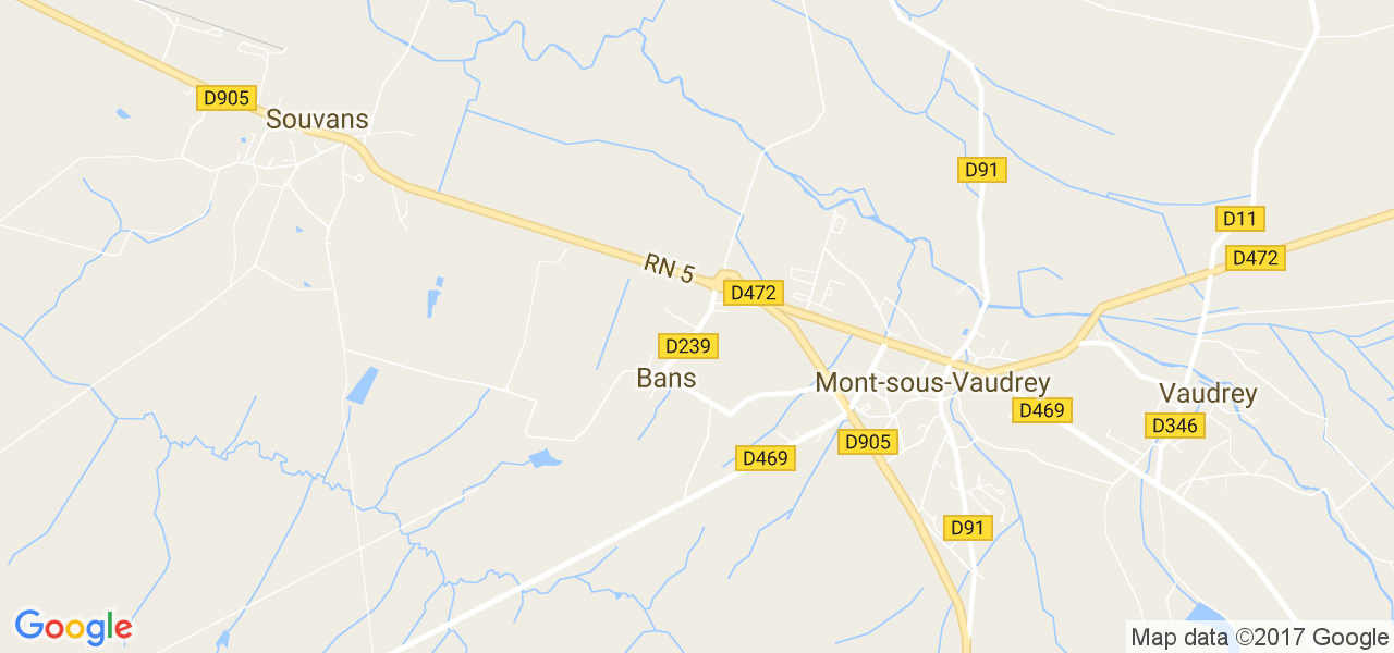 map de la ville de Bans