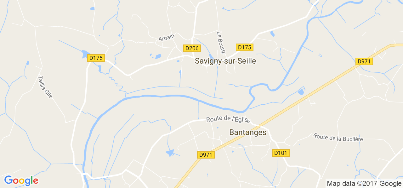 map de la ville de Bantanges