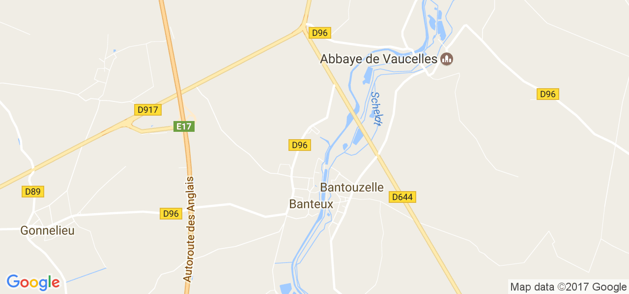 map de la ville de Banteux