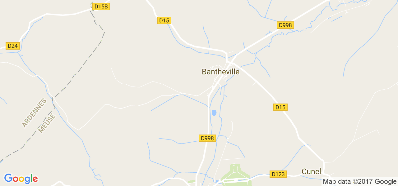 map de la ville de Bantheville