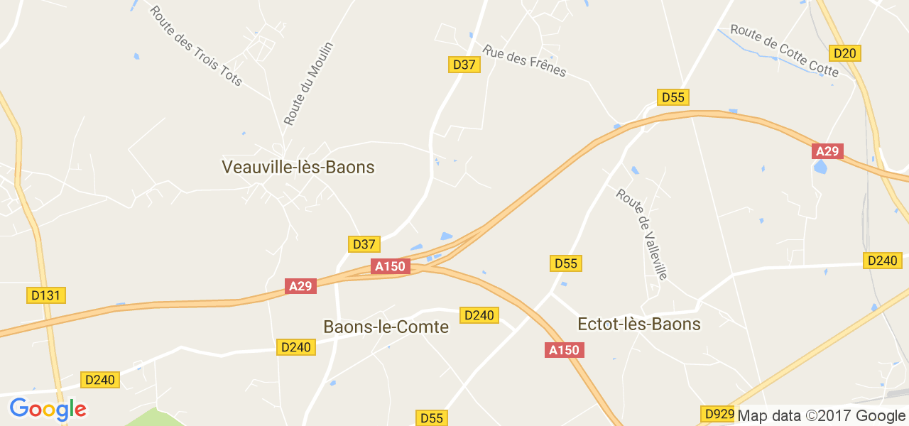 map de la ville de Baons-le-Comte