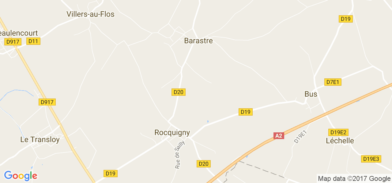 map de la ville de Barastre