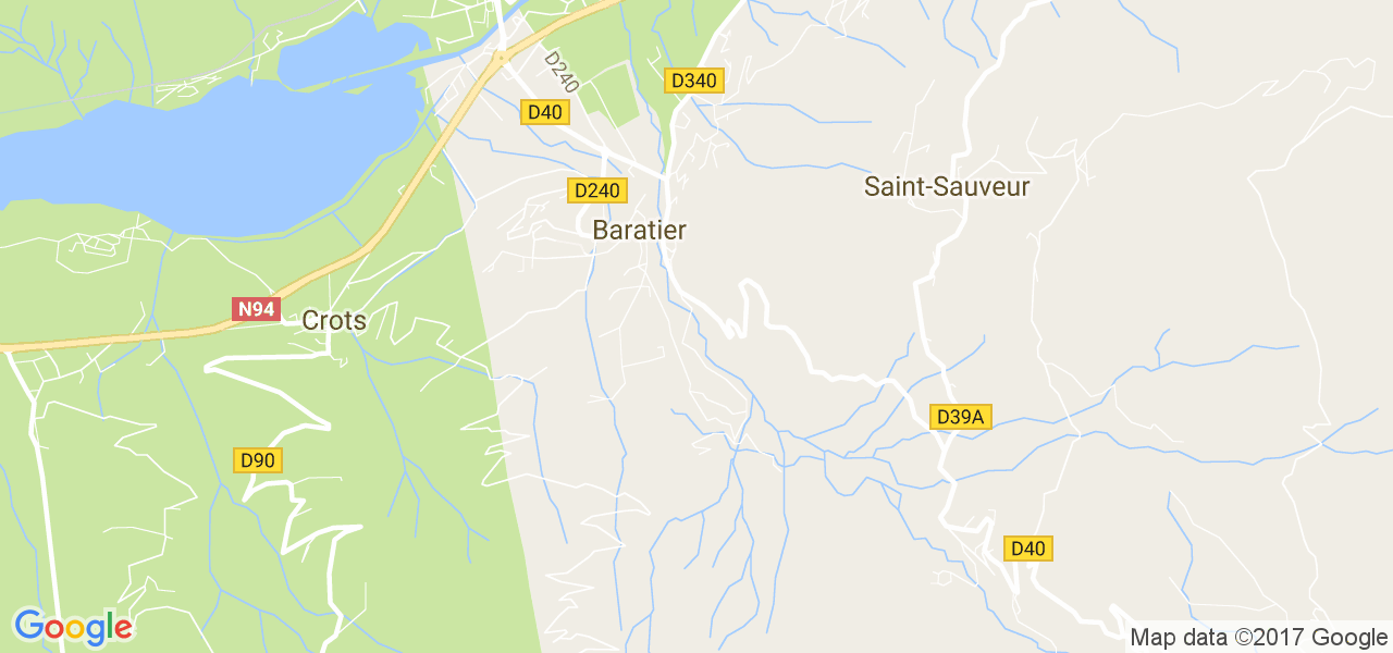 map de la ville de Baratier