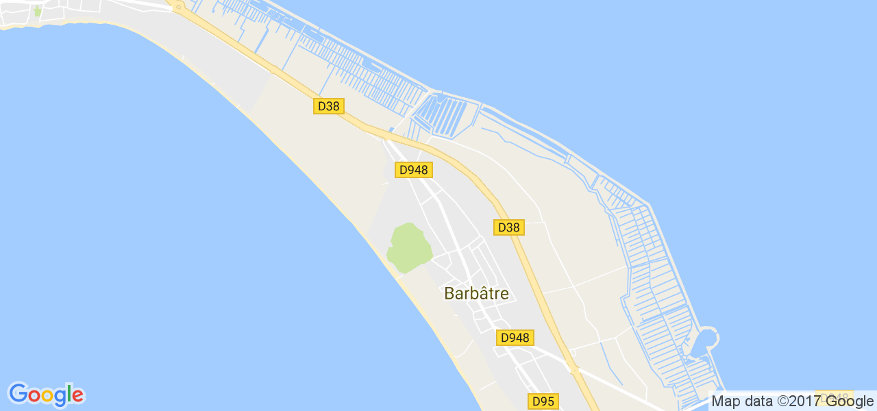 map de la ville de Barbâtre