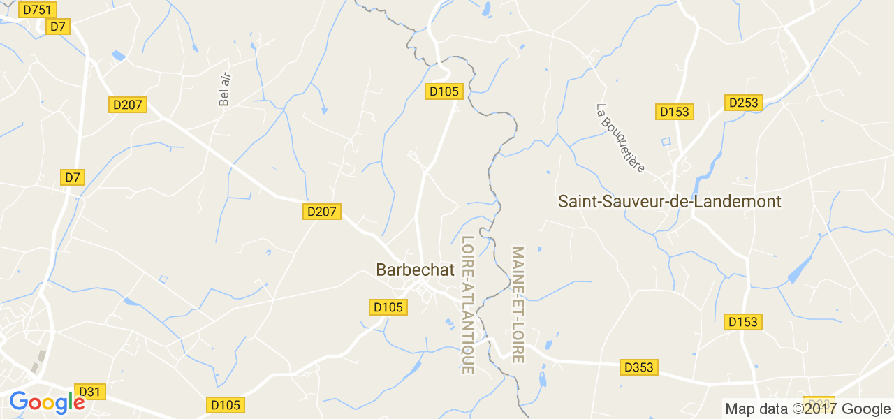 map de la ville de Barbechat