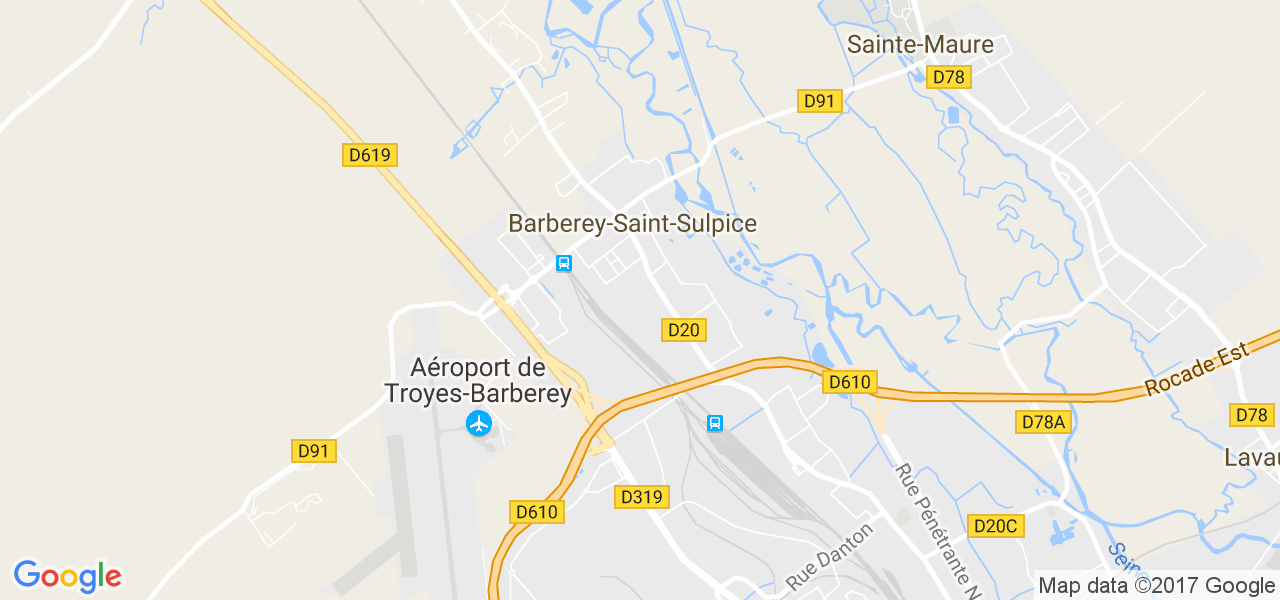 map de la ville de Barberey-Saint-Sulpice