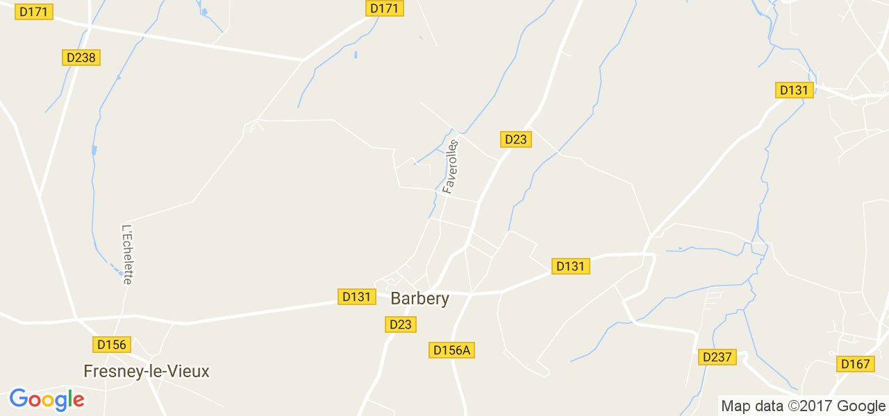 map de la ville de Barbery