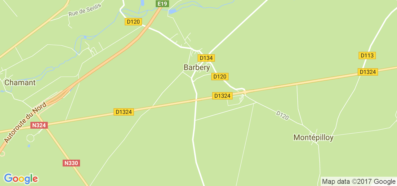 map de la ville de Barbery