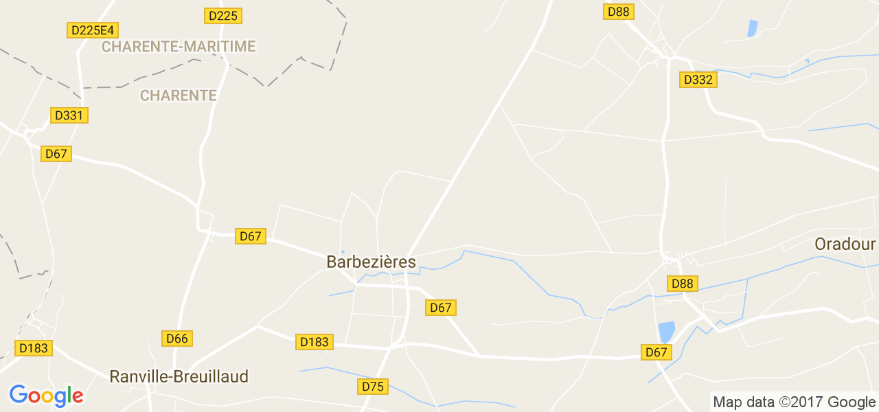 map de la ville de Barbezières