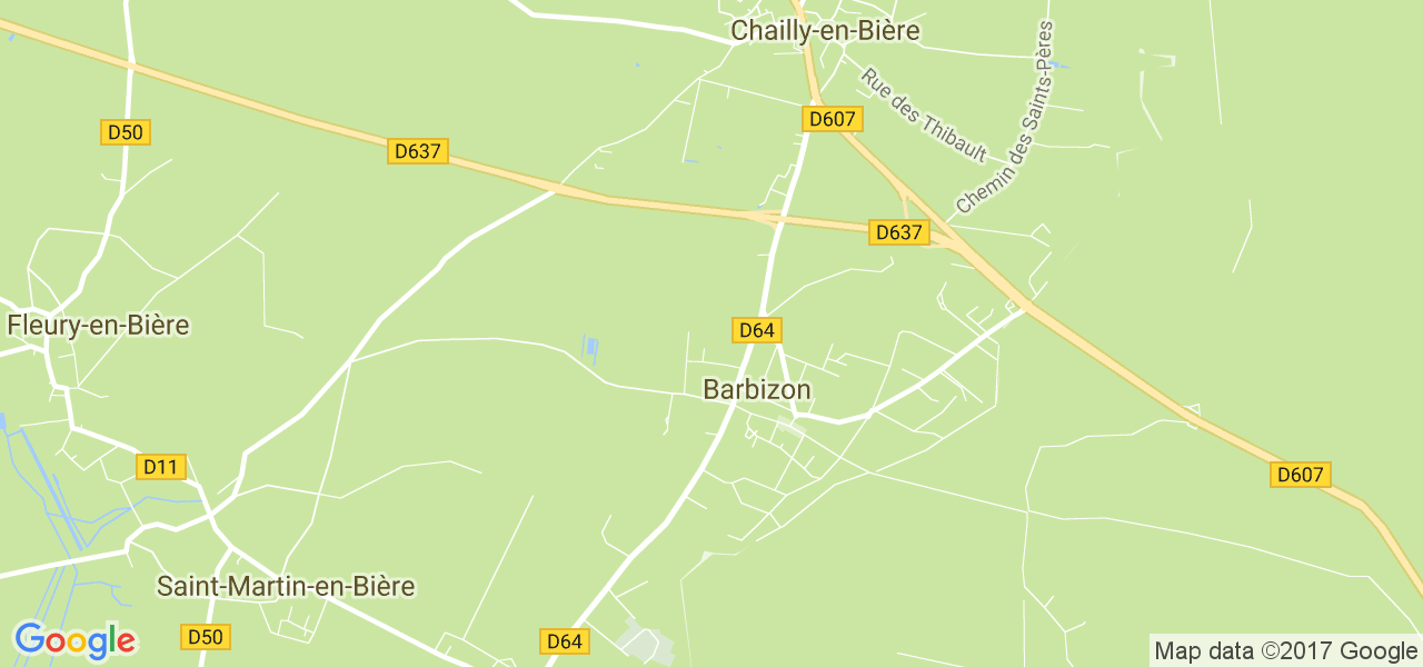 map de la ville de Barbizon