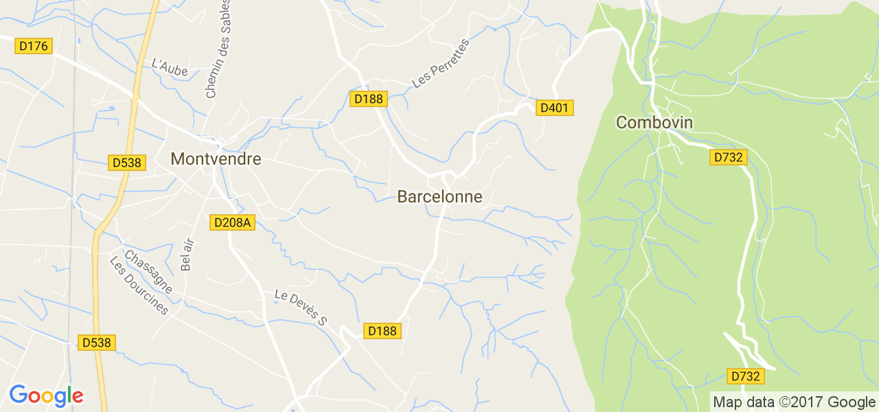 map de la ville de Barcelonne