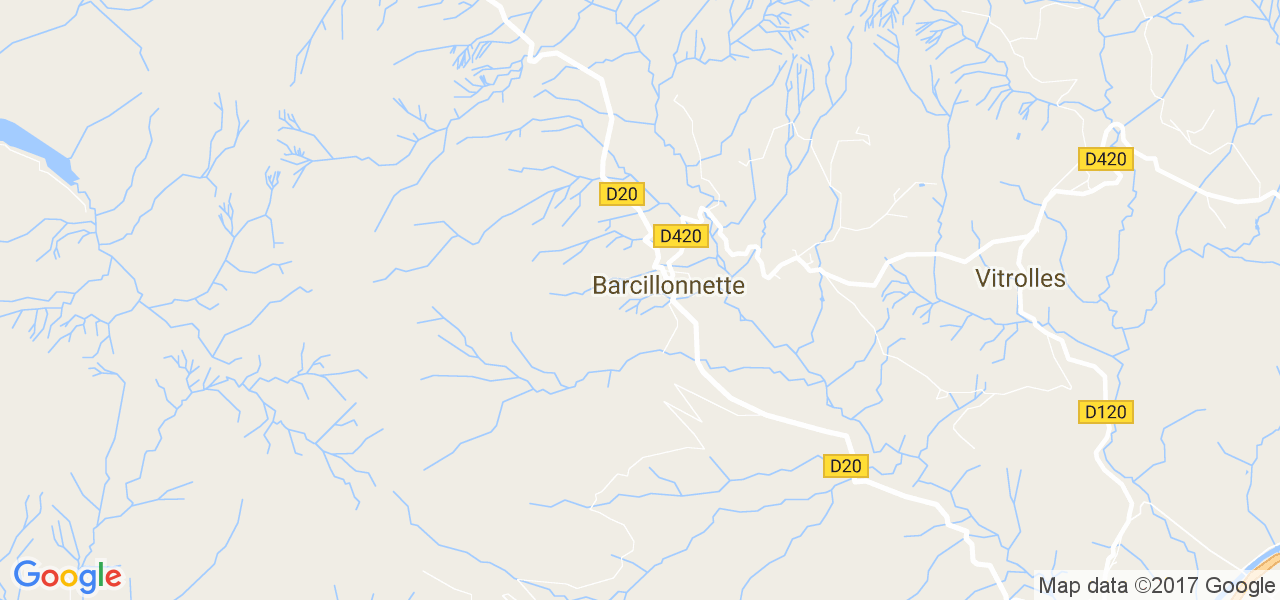 map de la ville de Barcillonnette