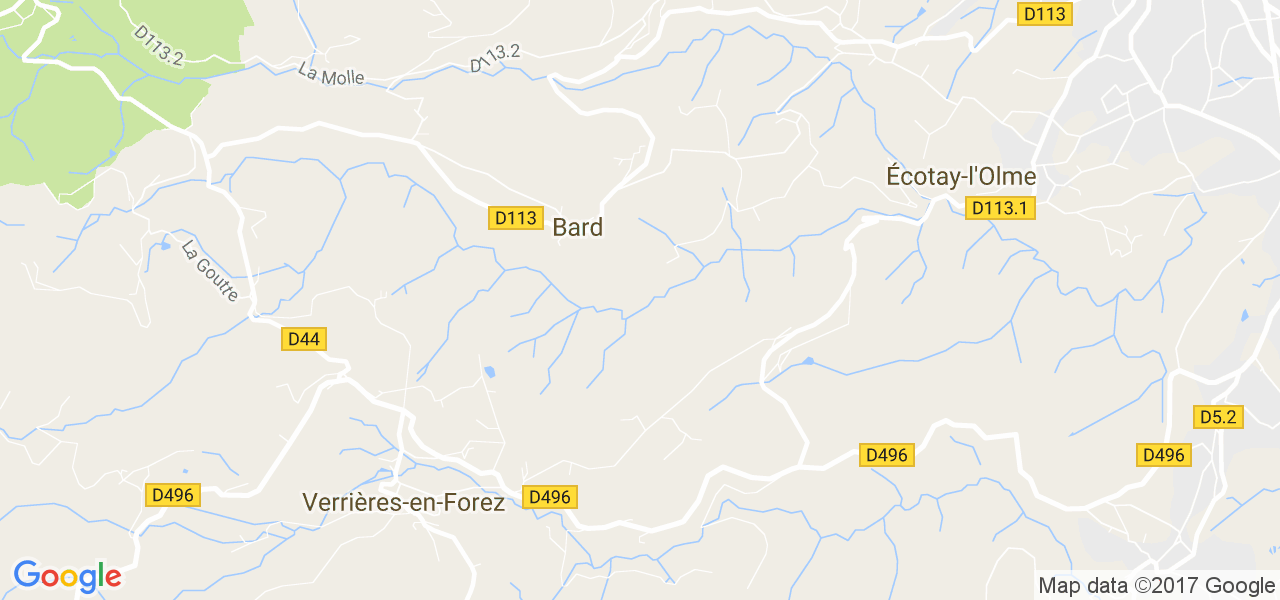 map de la ville de Bard