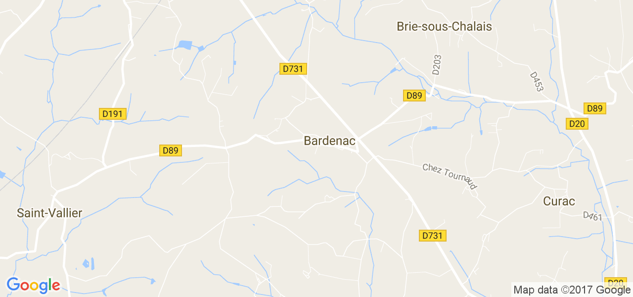 map de la ville de Bardenac