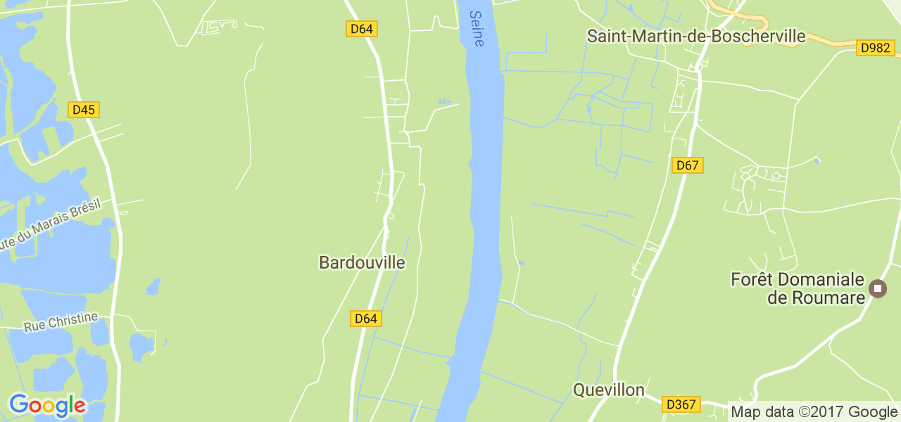 map de la ville de Bardouville