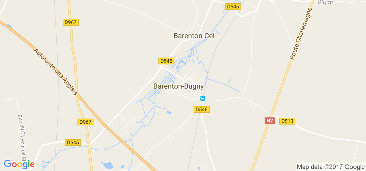 map de la ville de Barenton-Bugny