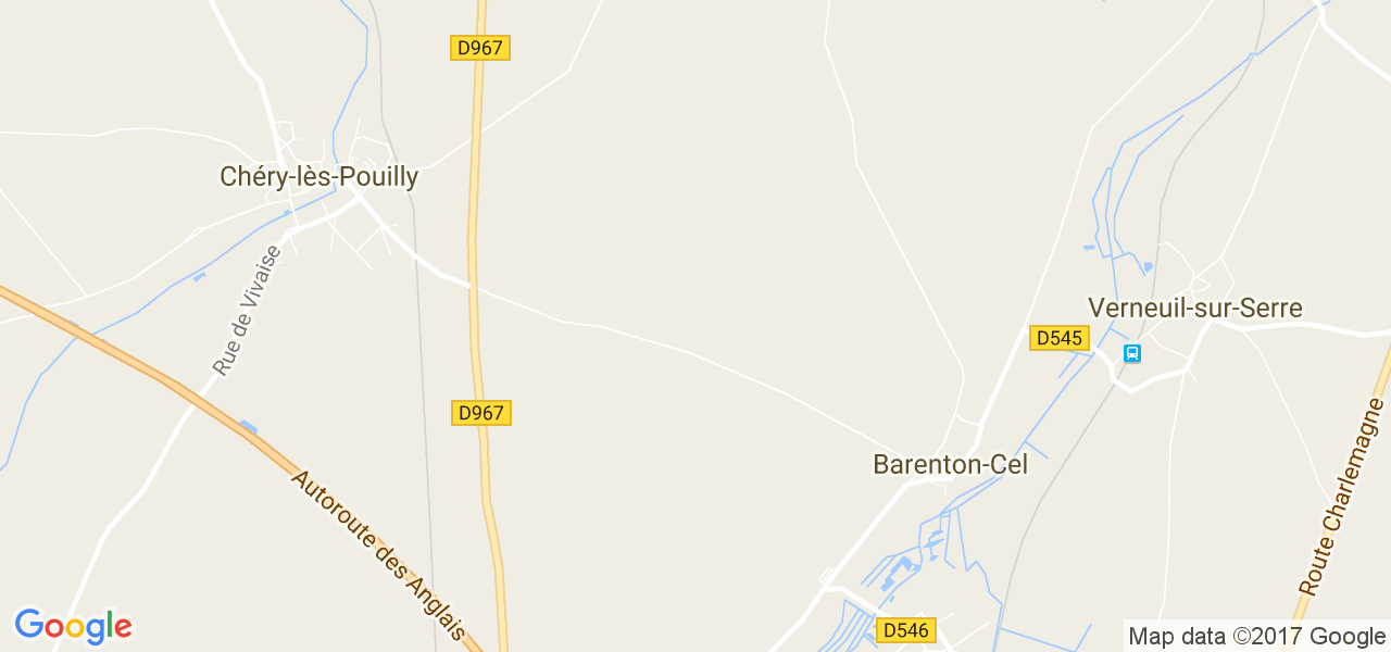 map de la ville de Barenton-Cel