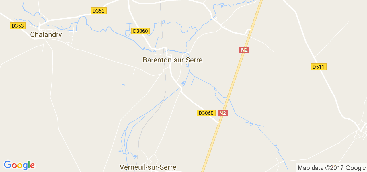 map de la ville de Barenton-sur-Serre