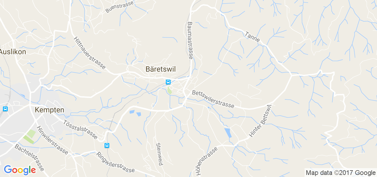 map de la ville de Bäretswil