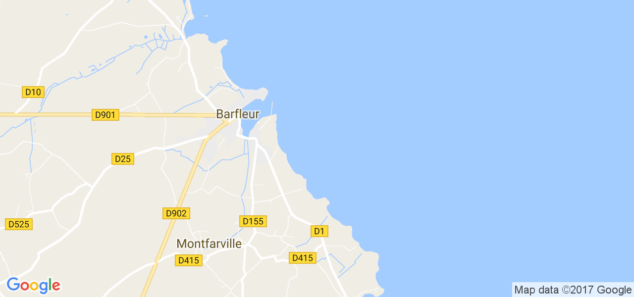 map de la ville de Barfleur