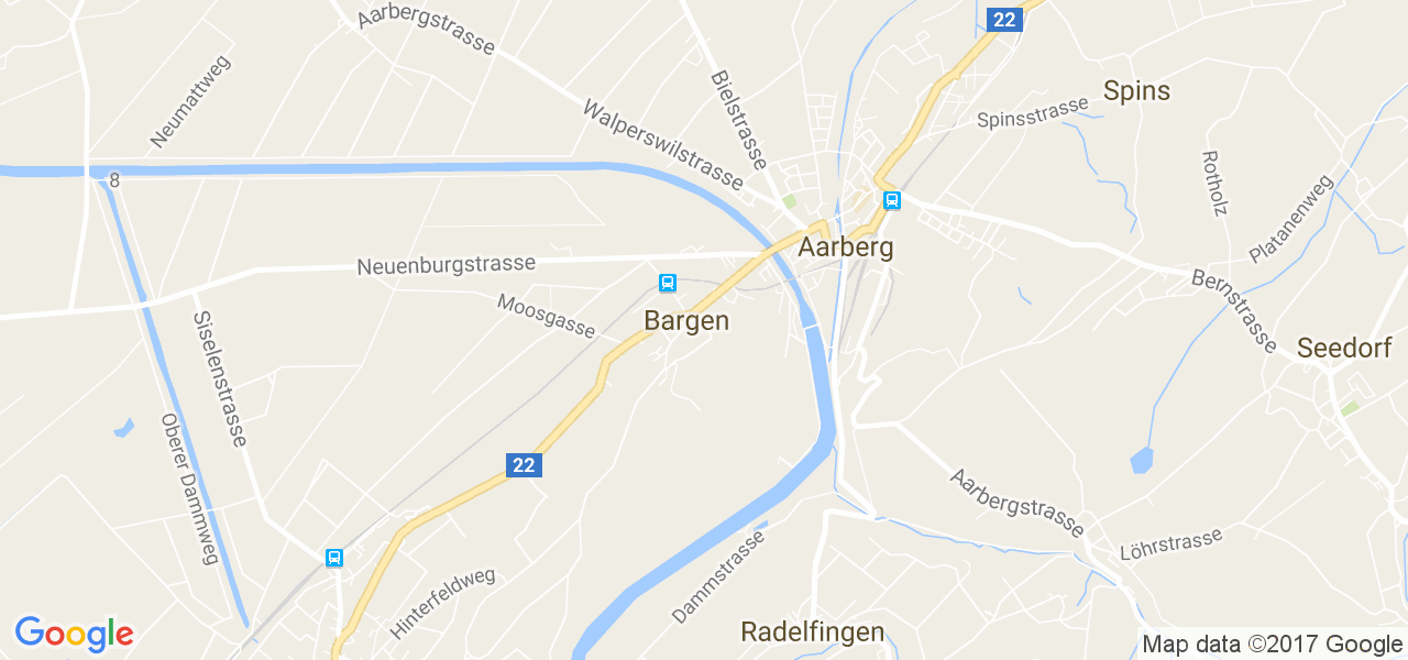 map de la ville de Bargen