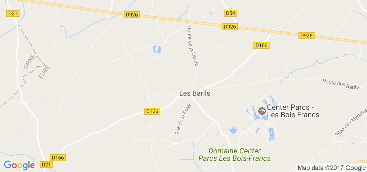 map de la ville de Barils