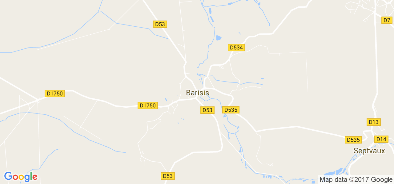 map de la ville de Barisis