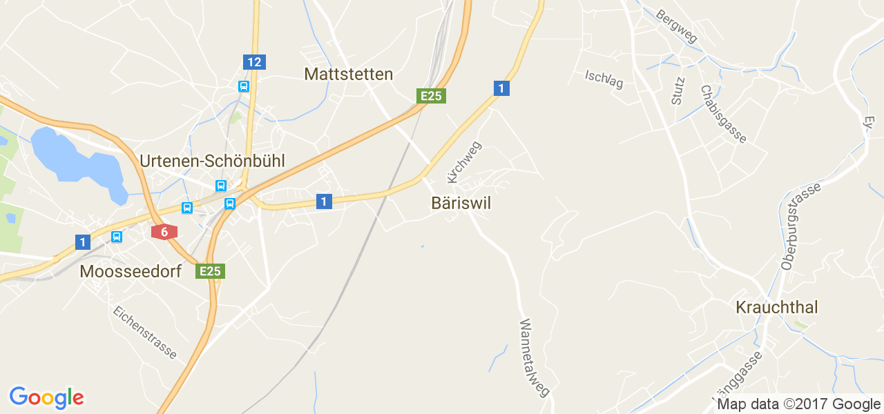 map de la ville de Bäriswil