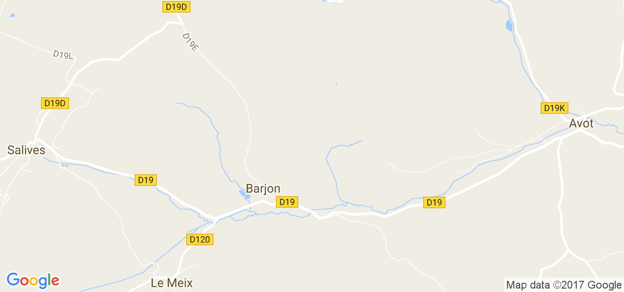 map de la ville de Barjon