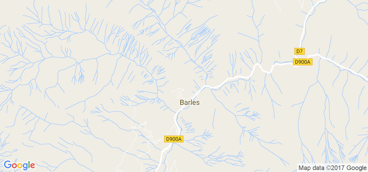 map de la ville de Barles