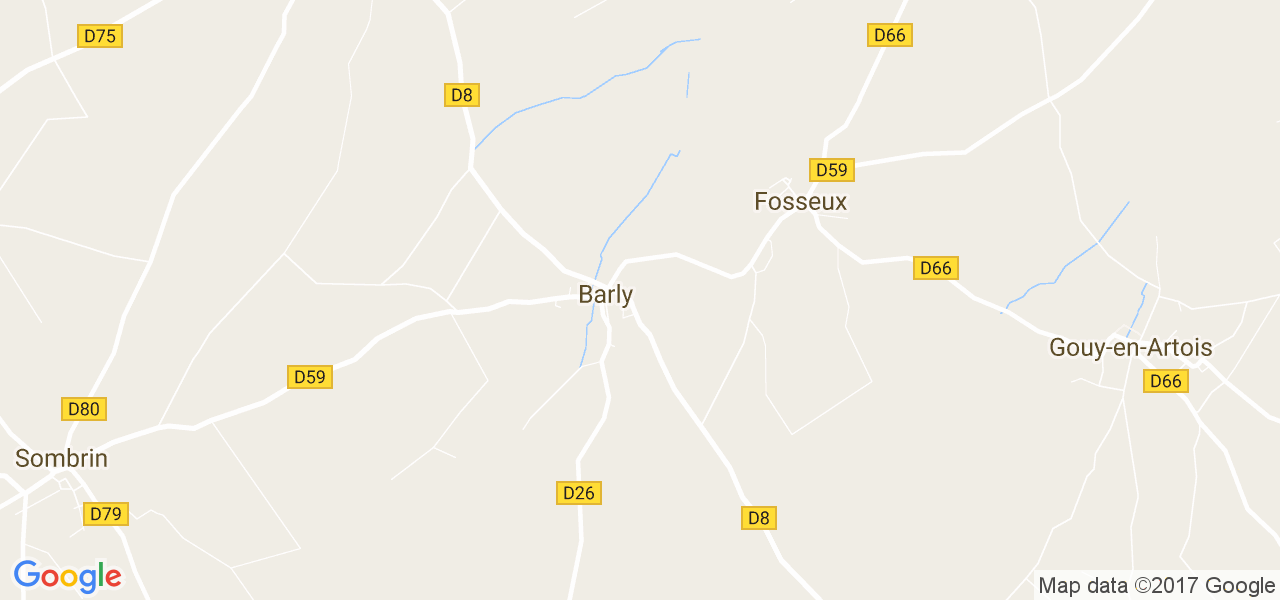 map de la ville de Barly