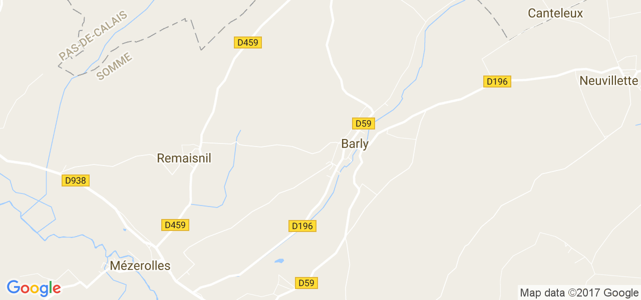 map de la ville de Barly