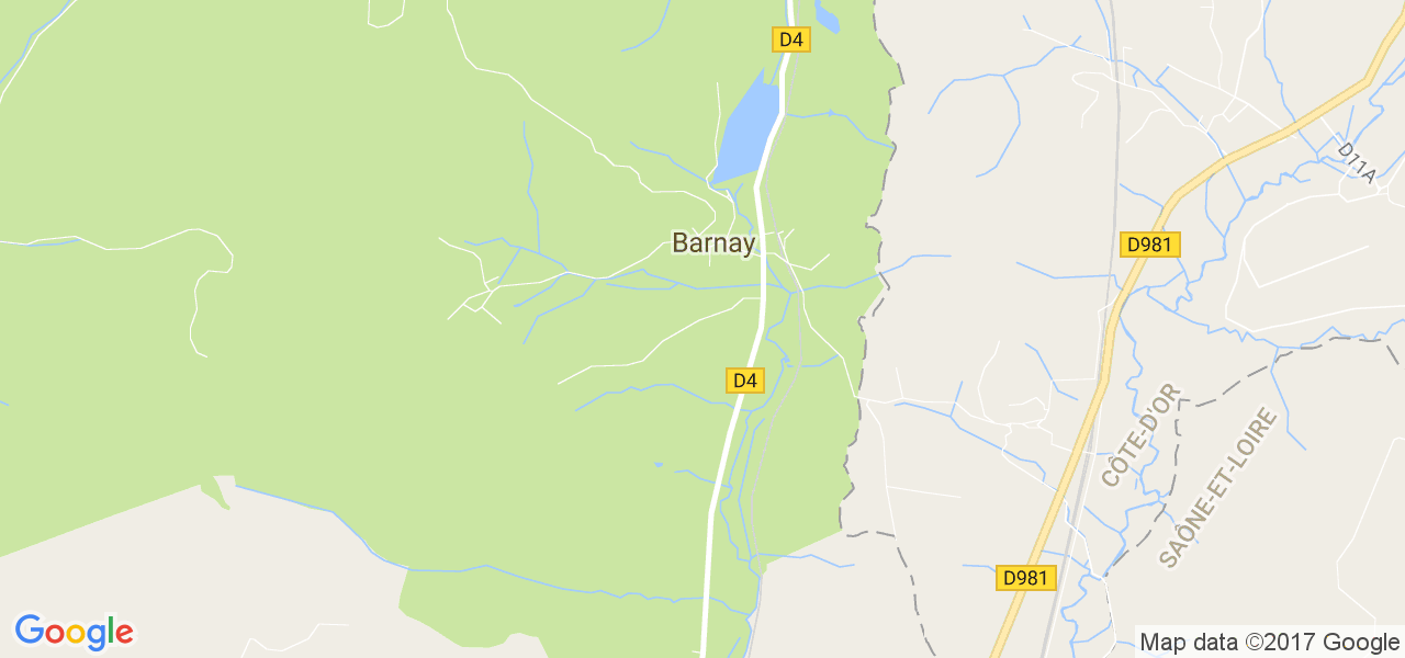 map de la ville de Barnay
