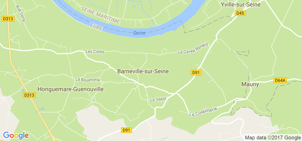 map de la ville de Barneville-sur-Seine