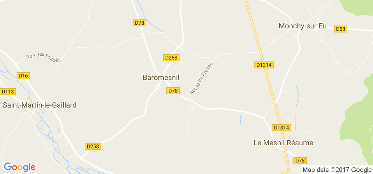 map de la ville de Baromesnil