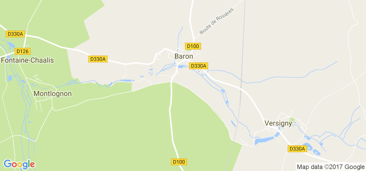 map de la ville de Baron