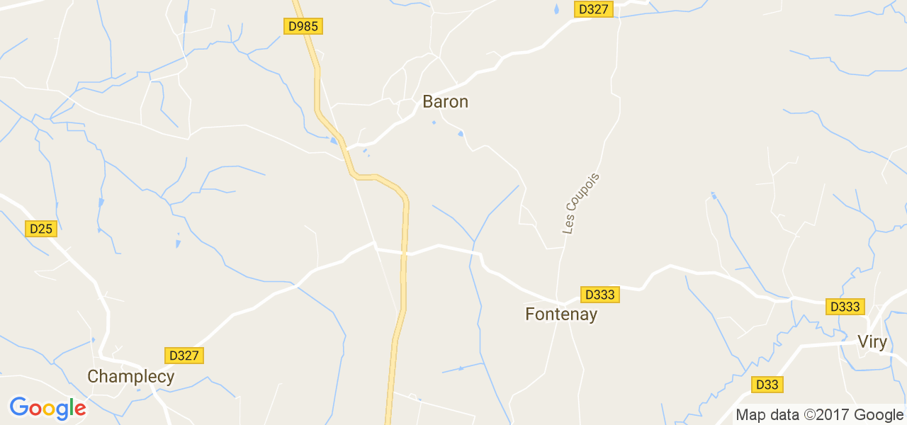 map de la ville de Baron